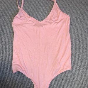 Light pink v-neck bodysuit